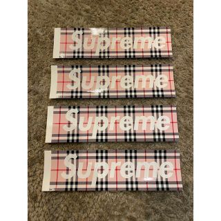 シュプリーム(Supreme)のsupreme BURBERRY box lo ステッカー ピンク 4枚(ノベルティグッズ)