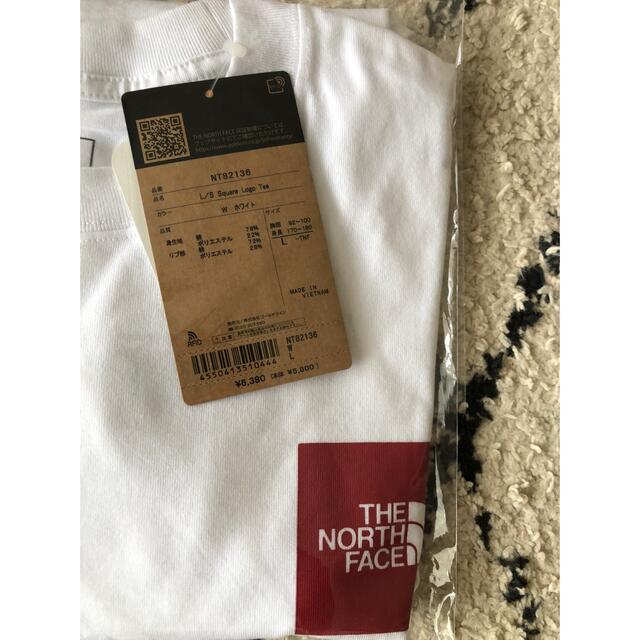 THE NORTH FACE(ザノースフェイス)の新品　THE NORTH FACEザ ノースフェイスロングスリーブスクエアロゴ メンズのトップス(Tシャツ/カットソー(七分/長袖))の商品写真