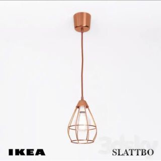 イケア(IKEA)のIKEAペンダントランプ SLATTBO 電球つき(天井照明)