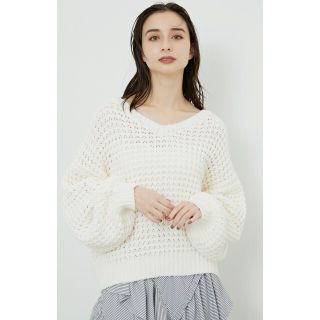 リエンダ(rienda)のリエンダ  ワッフルV／NC Knit TOP(ニット/セーター)