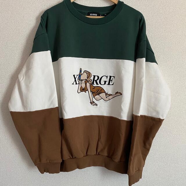 大人気　XLARGE MULTI COLOR CREWNECK SWEAT