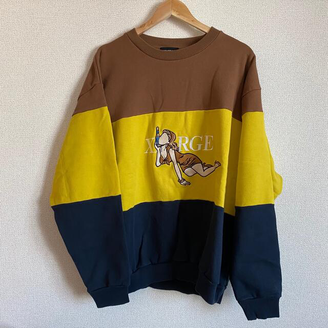 大人気　XLARGE MULTI COLOR CREWNECK SWEAT