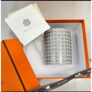 エルメス(Hermes)のエルメス HERMES モザイク24 プラチナ マグカップ　コップ　食器(食器)