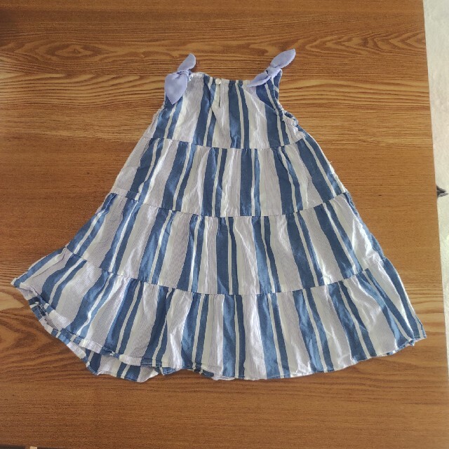 3can4on(サンカンシオン)のブルーワンピース キッズ/ベビー/マタニティのキッズ服女の子用(90cm~)(ワンピース)の商品写真