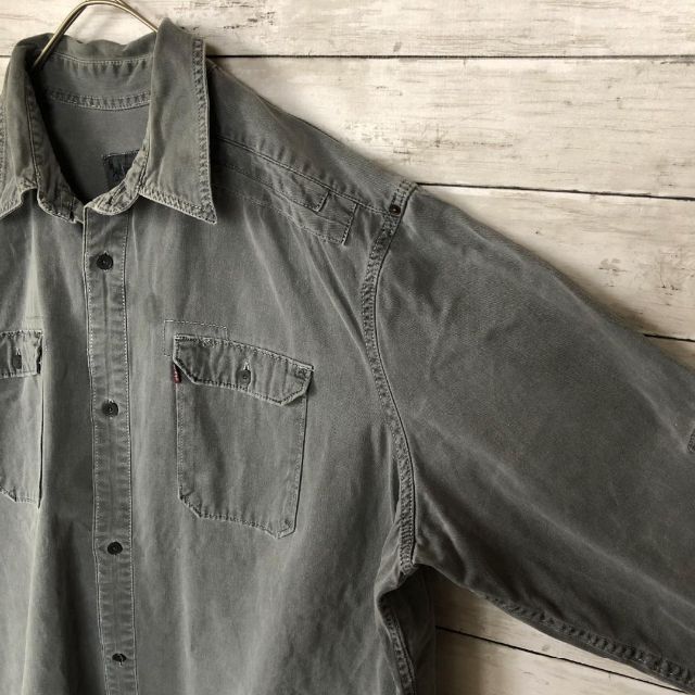 Levi's(リーバイス)のa94 希少 リーバイス ワークシャツ ブラックデニム 長袖 ダブルポケット メンズのトップス(シャツ)の商品写真