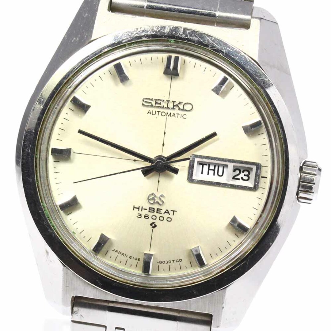 グランドセイコーハイビート対象※ジャンク品【SEIKO】セイコー グランドセイコー ハイビート デイデイト 6146-8000 自動巻き メンズ