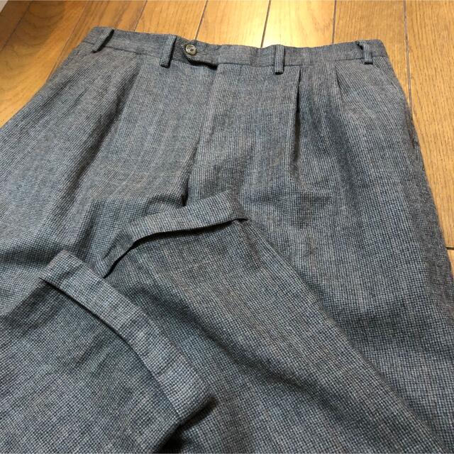 Ralph Lauren(ラルフローレン)の大きめW88-股下72cm ！LRLローレンラルフローレン 古着2タックウール メンズのパンツ(スラックス)の商品写真