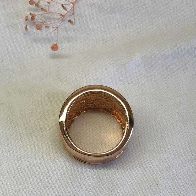 vintage 925 pink-gold wide band ring レディースのアクセサリー(リング(指輪))の商品写真