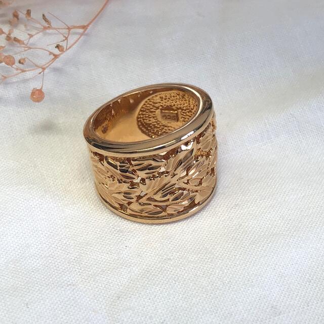 vintage 925 pink-gold wide band ring レディースのアクセサリー(リング(指輪))の商品写真