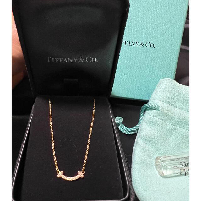 品揃え豊富で Tiffany & ティファニースマイルダイヤネックレス18K