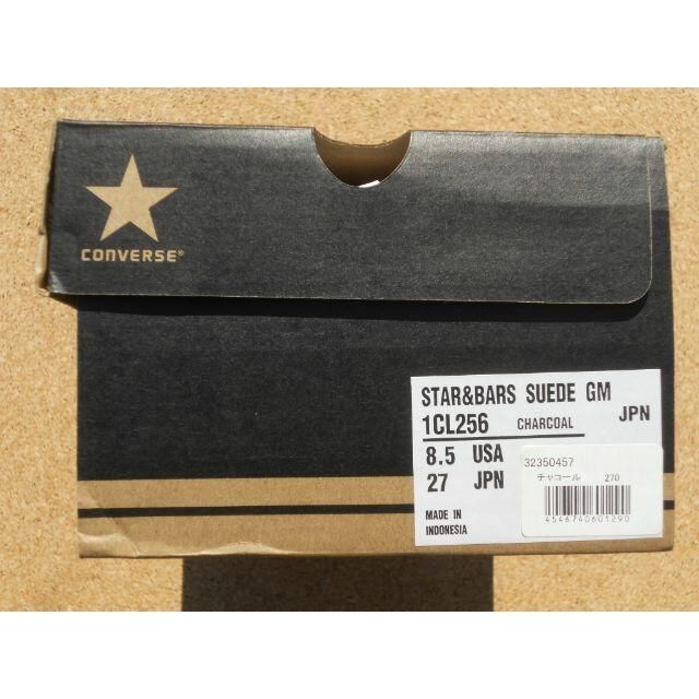 CONVERSE(コンバース)のコンバース STAR&BARS SUEDE GM 27,0cm CHARCOAL メンズの靴/シューズ(スニーカー)の商品写真