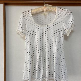 ベベローズ(beberose)のbeberose べべローズ　レディース　トップス　レース　ドット柄(Tシャツ(半袖/袖なし))