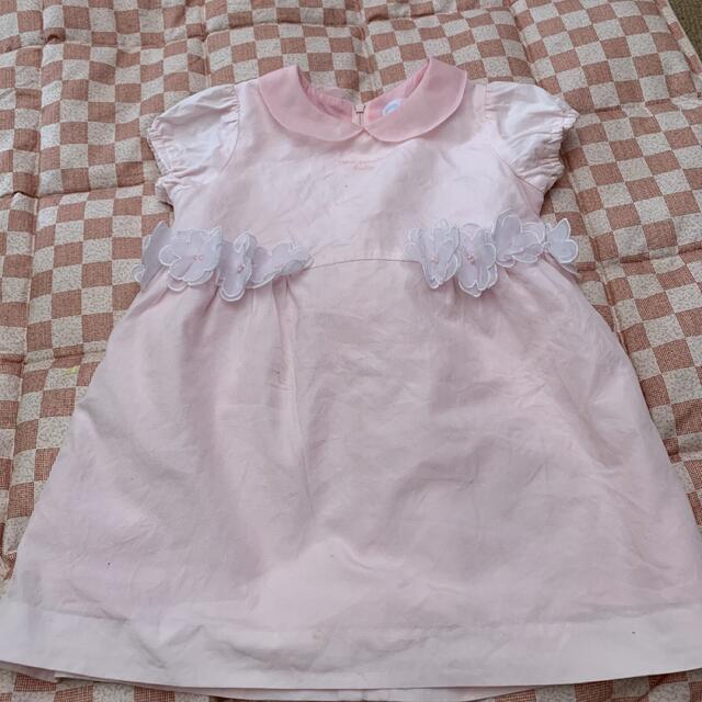 pom ponette(ポンポネット)のポンポネットベイビー　ユーズドワンピース キッズ/ベビー/マタニティのキッズ服女の子用(90cm~)(ワンピース)の商品写真