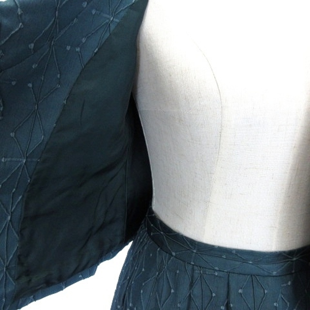 シビラ セットアップ スカートスーツ ジャケット 七分袖 スカート M 青 緑