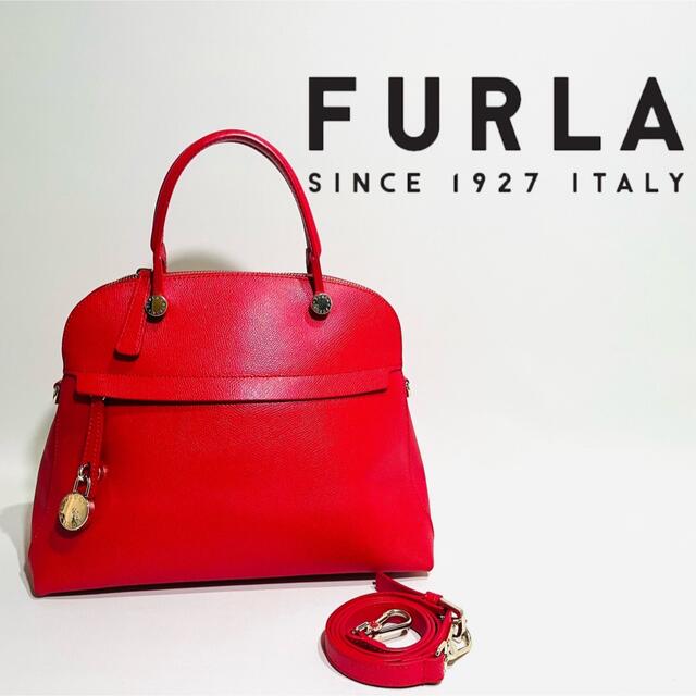 レビュー高評価の商品！ Furla - 【人気】FURLA  フルラ　2wayバッグ　ハンドバッグ　ショルダーバッグ　赤 ハンドバッグ