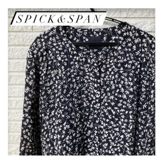 スピックアンドスパン(Spick & Span)の《Spick&Span》ワンピース 花柄 フラワープリント ロング 黒(ロングワンピース/マキシワンピース)