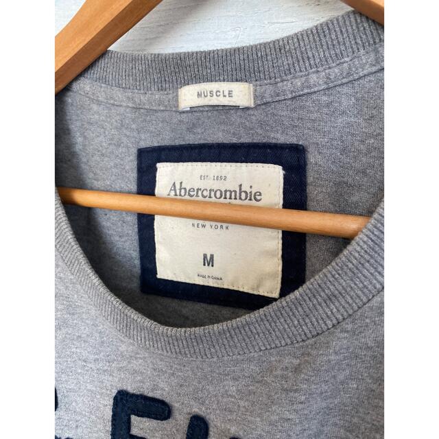 Abercrombie&Fitch(アバクロンビーアンドフィッチ)のAbercrombie & Fitch Tシャツ グレー ビッグロゴ Ꮇ メンズのトップス(Tシャツ/カットソー(半袖/袖なし))の商品写真