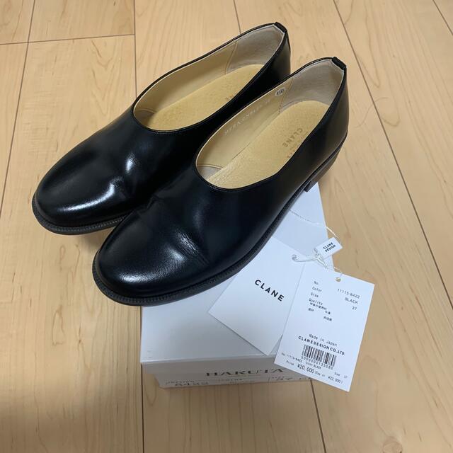 HARUTA×CLANE FLAT SHOES BLACK 37