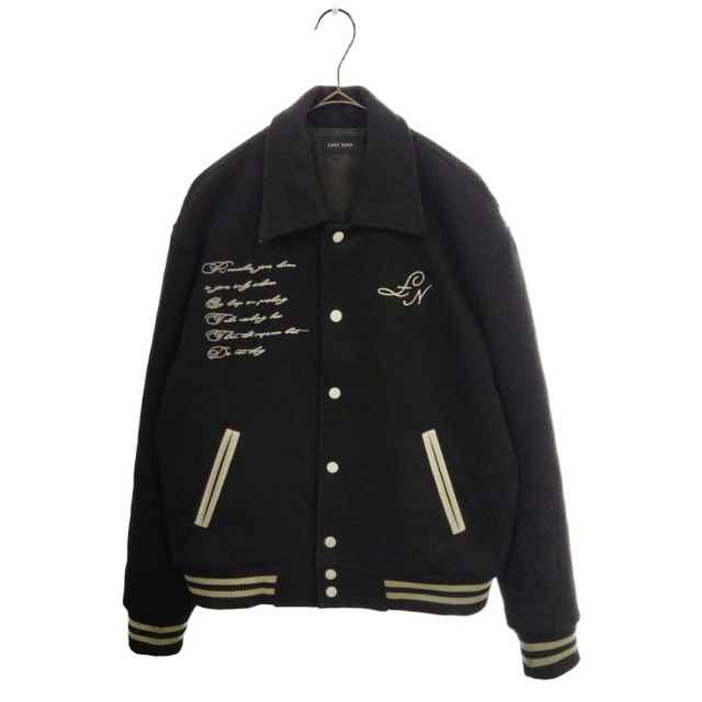 LAST NEST ラスト ネスト MOVE ON UP JACKET メルトンスタジャン スタジアムジャンパー ジャケット ブラック