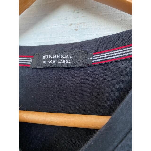 BURBERRY BLACK LABEL(バーバリーブラックレーベル)のBURBERRY Vネック サイズ2 おしゃれロゴ シンプル メンズのトップス(Tシャツ/カットソー(半袖/袖なし))の商品写真