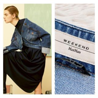 マックスマーラ(Max Mara)のweekend MAXMARA デニム  ノーカラー　ジャケット(Gジャン/デニムジャケット)