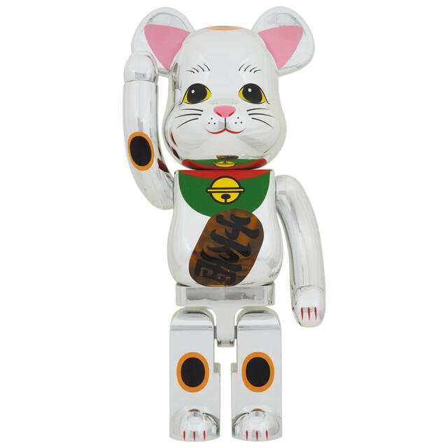 MEDICOM TOY(メディコムトイ)のBE@RBRICK 招き猫 銀メッキ 発光 1000％ エンタメ/ホビーのフィギュア(その他)の商品写真