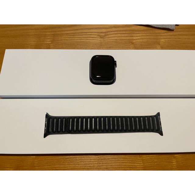 Apple Watch(アップルウォッチ)のAppleWatch Series7 41MM Midnight Leather スマホ/家電/カメラのスマートフォン/携帯電話(その他)の商品写真