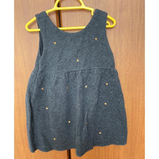 ZARA KIDS(ザラキッズ)のザラ　ハート刺繍ワンピース キッズ/ベビー/マタニティのキッズ服女の子用(90cm~)(ワンピース)の商品写真