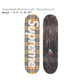 シュプリーム(Supreme)のsupreme  Burberry skateboard beige(スケートボード)