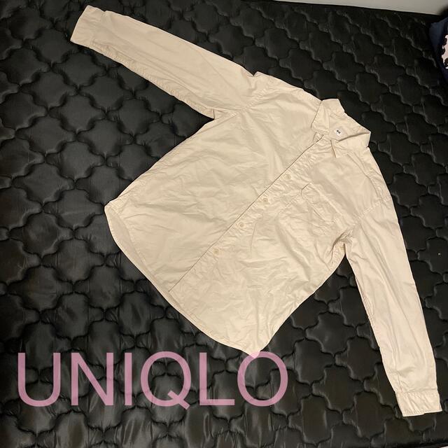 UNIQLO(ユニクロ)のUNIQLO 長袖シャツ　アイボリー L メンズのトップス(シャツ)の商品写真