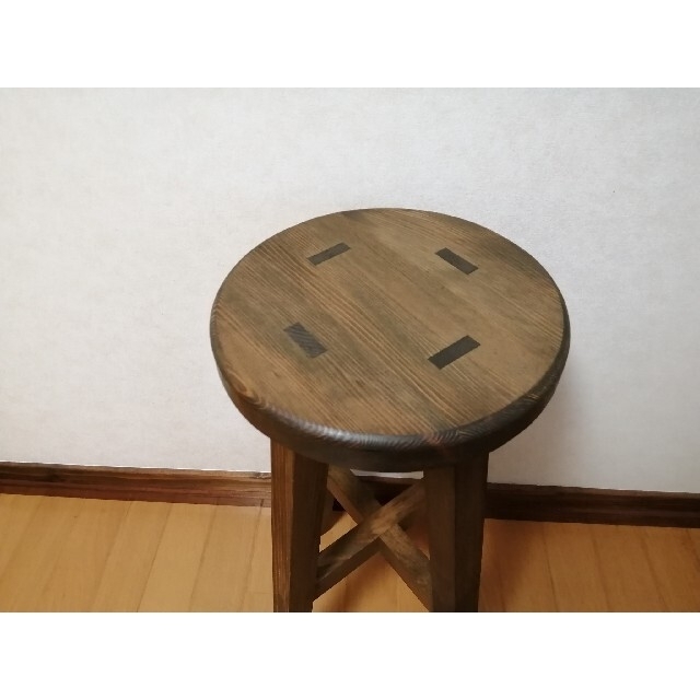 木製スツール　座面30cm×高さ58cm　丸椅子　stool インテリア/住まい/日用品の椅子/チェア(スツール)の商品写真