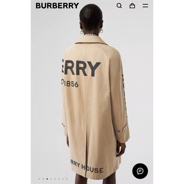 BURBERRY(バーバリー)の専用です。Burberryホースフェリープリント ロゴカーコート レディースのジャケット/アウター(ロングコート)の商品写真