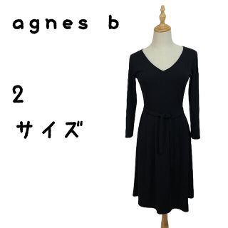 アニエスベー(agnes b.)のアニエスベー 2 M ワンピース ブラック 膝丈 agnes b(ひざ丈ワンピース)