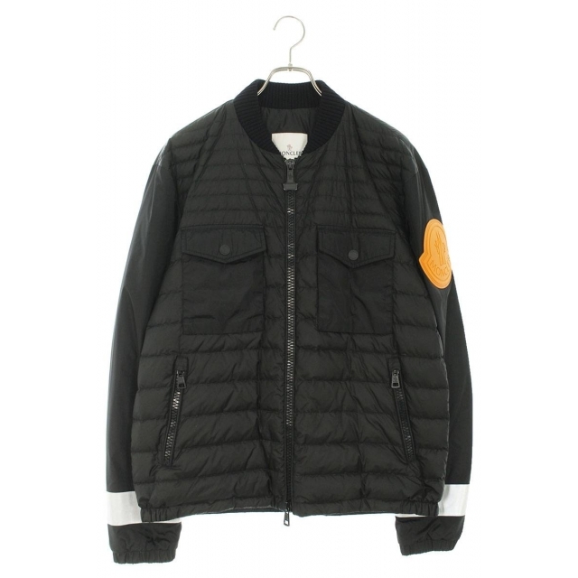 MONCLER(モンクレール)のモンクレール ×オフホワイト/OFF-WHITE ビッグワッペンバックバイアスナ メンズのジャケット/アウター(ブルゾン)の商品写真