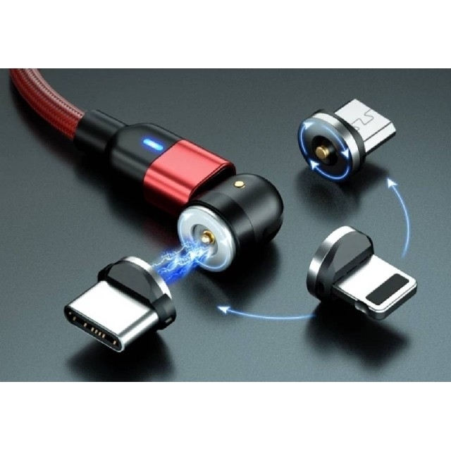 新型 540°光るマグネット充電ケーブル 2m×3色の通販 by peco's shop|ラクマ 新型 540°光るマグネット充電ケーブル 2m×3色の通販 by peco's shop|ラクマ