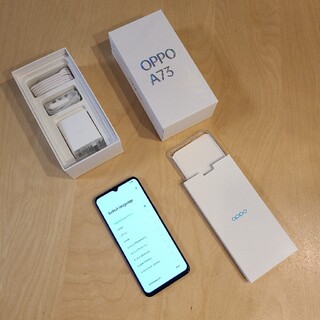 オッポ(OPPO)のOPPO A73 SIMフリー　ネイビー　ほぼ新品(スマートフォン本体)