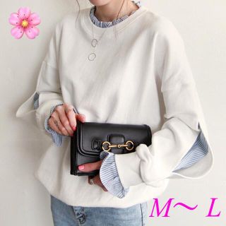 M〜 L☆春仕様♪ストライプショート丈重ね着風レイヤードトップス(カットソー(長袖/七分))