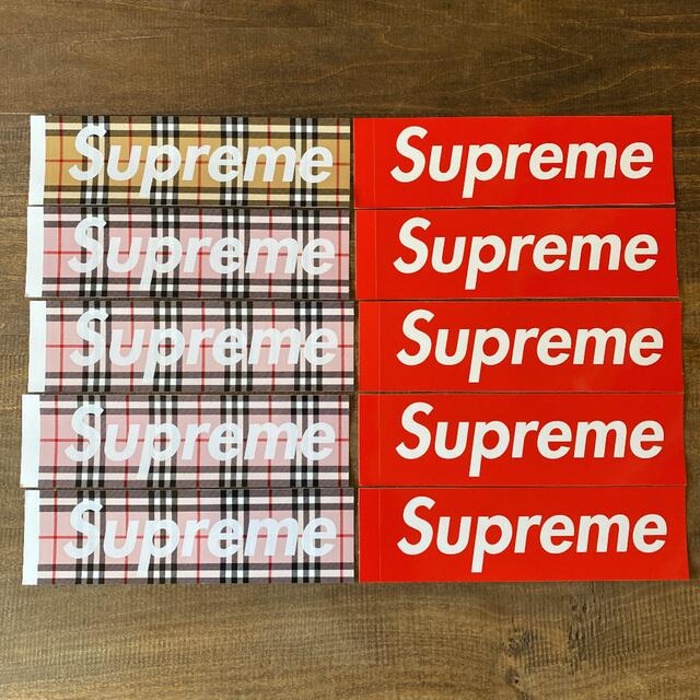 人気特価 2022SS Supreme Burberry ピンク ステッカー