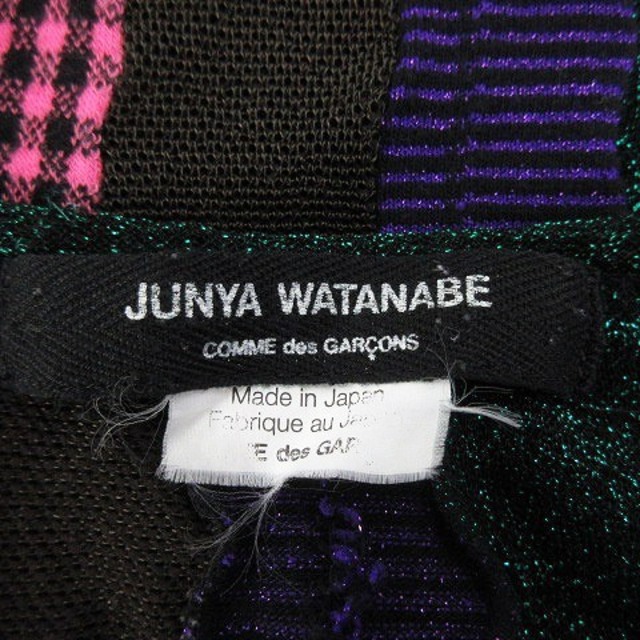 JUNYA WATANABE(ジュンヤワタナベ)のジュンヤワタナベ コムデギャルソン カットソー ノースリーブ 変形 M 黒 緑 レディースのトップス(カットソー(半袖/袖なし))の商品写真