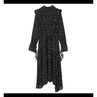 アメリヴィンテージ(Ameri VINTAGE)のここママ様専用★POWER SHOULDER FRILL DRESS(ロングワンピース/マキシワンピース)