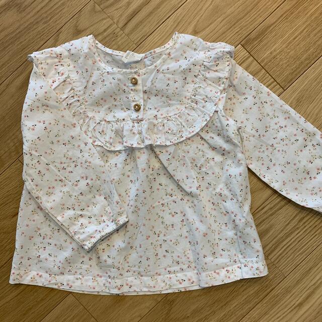 H&M(エイチアンドエム)のH&M 花柄シャツ　トップス キッズ/ベビー/マタニティのキッズ服女の子用(90cm~)(ブラウス)の商品写真