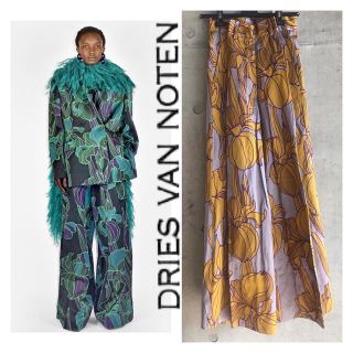 ドリスヴァンノッテン(DRIES VAN NOTEN)の4/13終了【Dries van noten】新品未使用/アイリス柄ワイドパンツ(カジュアルパンツ)