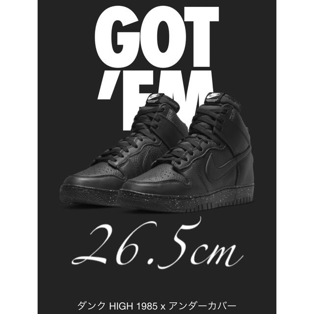 靴/シューズUNDERCOVER × Nike Dunk High Chaos Black