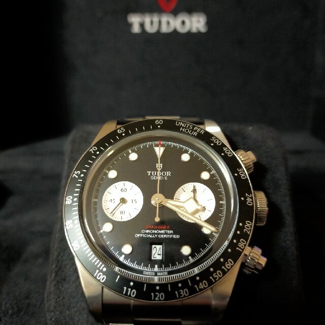 TUDOR　ブラックベイクロノ　逆パンダ