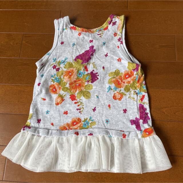 hakka kids(ハッカキッズ)のハッカキッズ　花柄タンクトップ キッズ/ベビー/マタニティのキッズ服女の子用(90cm~)(Tシャツ/カットソー)の商品写真