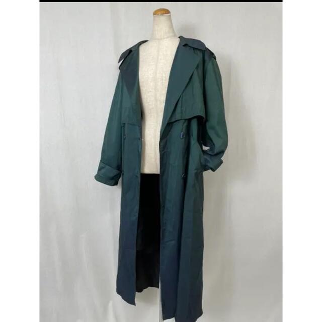 E318 used us vintage green oversize coat