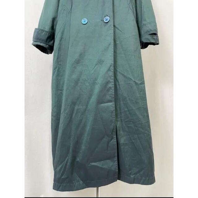 E318 used us vintage green oversize coat