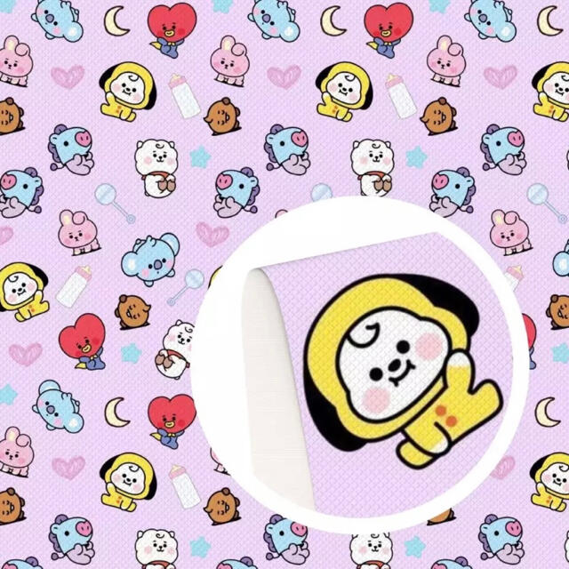 ★BT21★再入荷♡BTS 防弾少年団 バンタン 生地 布 ハギレ ハンドメイドの素材/材料(生地/糸)の商品写真