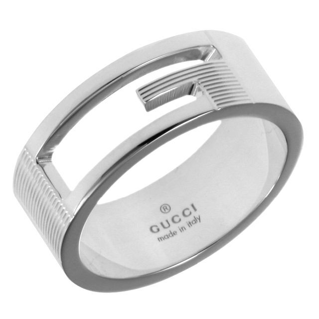 Gucci(グッチ)の未使用 正規品 グッチ リング 指輪 8号 メンズ レディース シルバー レディースのアクセサリー(リング(指輪))の商品写真