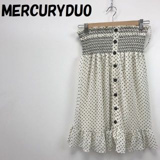 マーキュリーデュオ(MERCURYDUO)のマーキュリーデュオ ベアトップ ドット柄 チュニックワンピース キャミソール F(ミニワンピース)